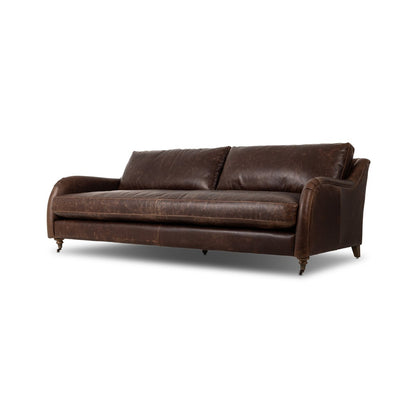 Forest 96" Top Grain Leather Bench Cushion - Raleigh Cigar
