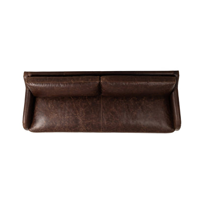 Forest 96" Top Grain Leather Bench Cushion - Raleigh Cigar