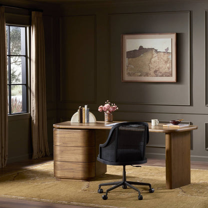 Trillian 80" Desk - Amber Sungkai