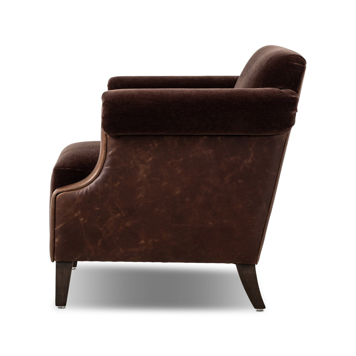Harvey 34" Top Grain Leather Occasional Chair - Monte Chocolate