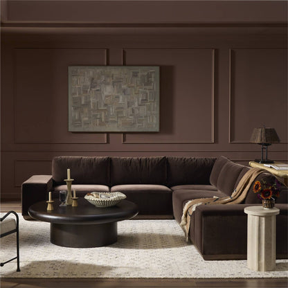 Jones 117" 3 Piece Modular Sectional - Surrey Cocoa