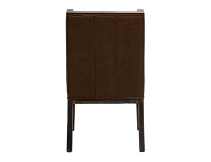 Franz Top Grain Leather Dining Chair - Cognac & Black