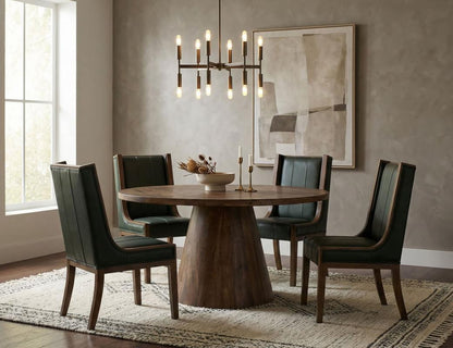 Franz 60" Teak Round Dining Table - Earth