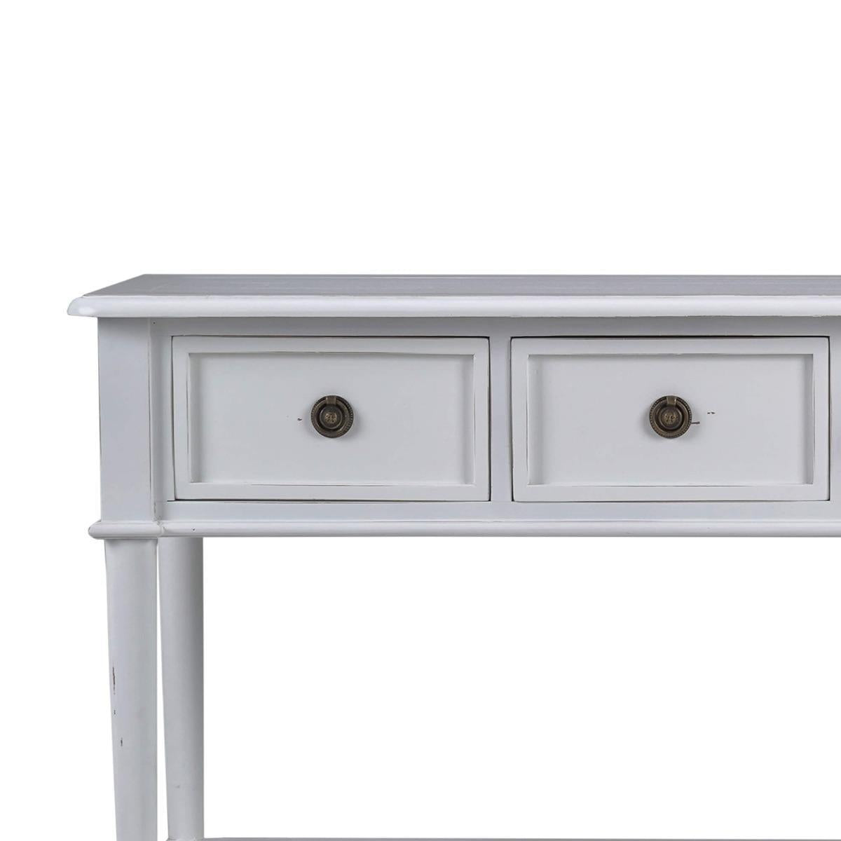 Fern 59" 4 Drawer Console Table - Architectural White