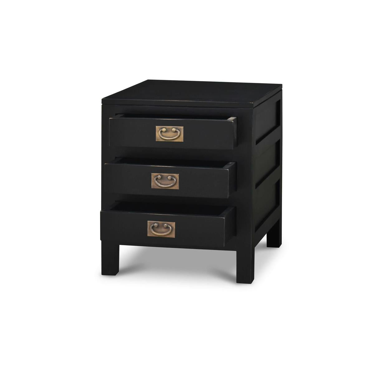 Dothan 20" Mahogany 3 Drawer End Table - Batavia Black