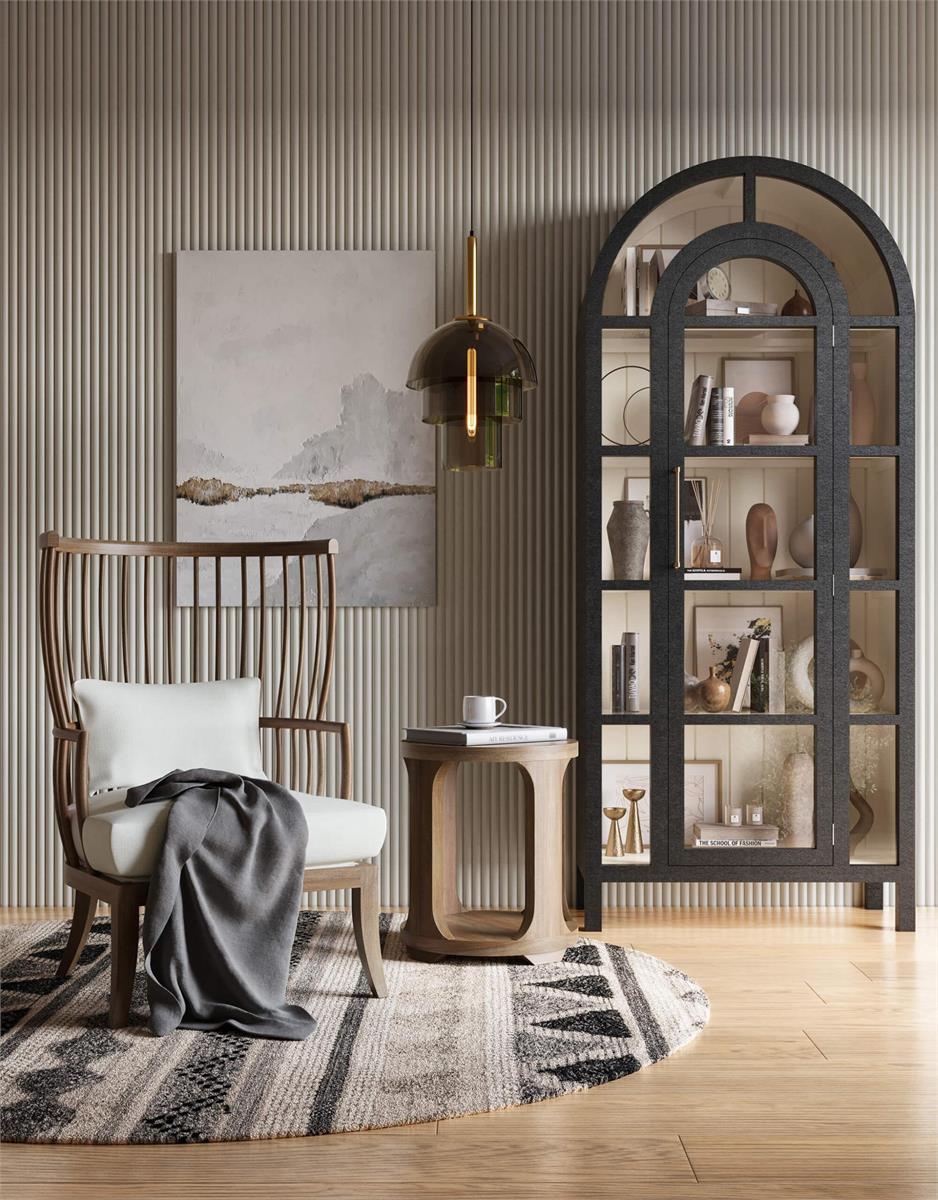 Farah 20" Mahogany End Table - Straw Wash