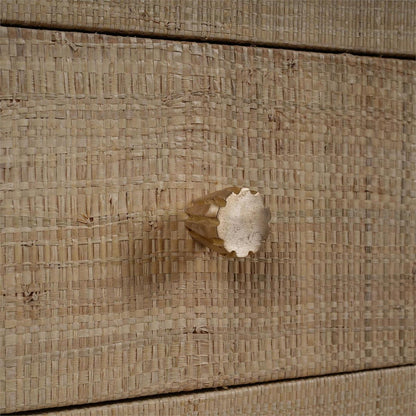 Hadley 84" Mahogany 4 Door 4 Drawer Cabinet - Rattan