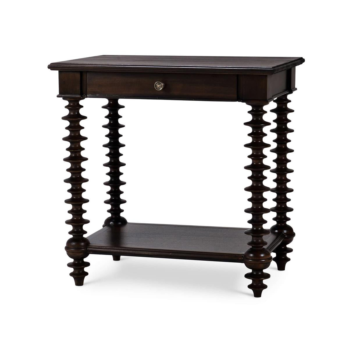 Ronnell 30" Mahogany Side Table - Walnut