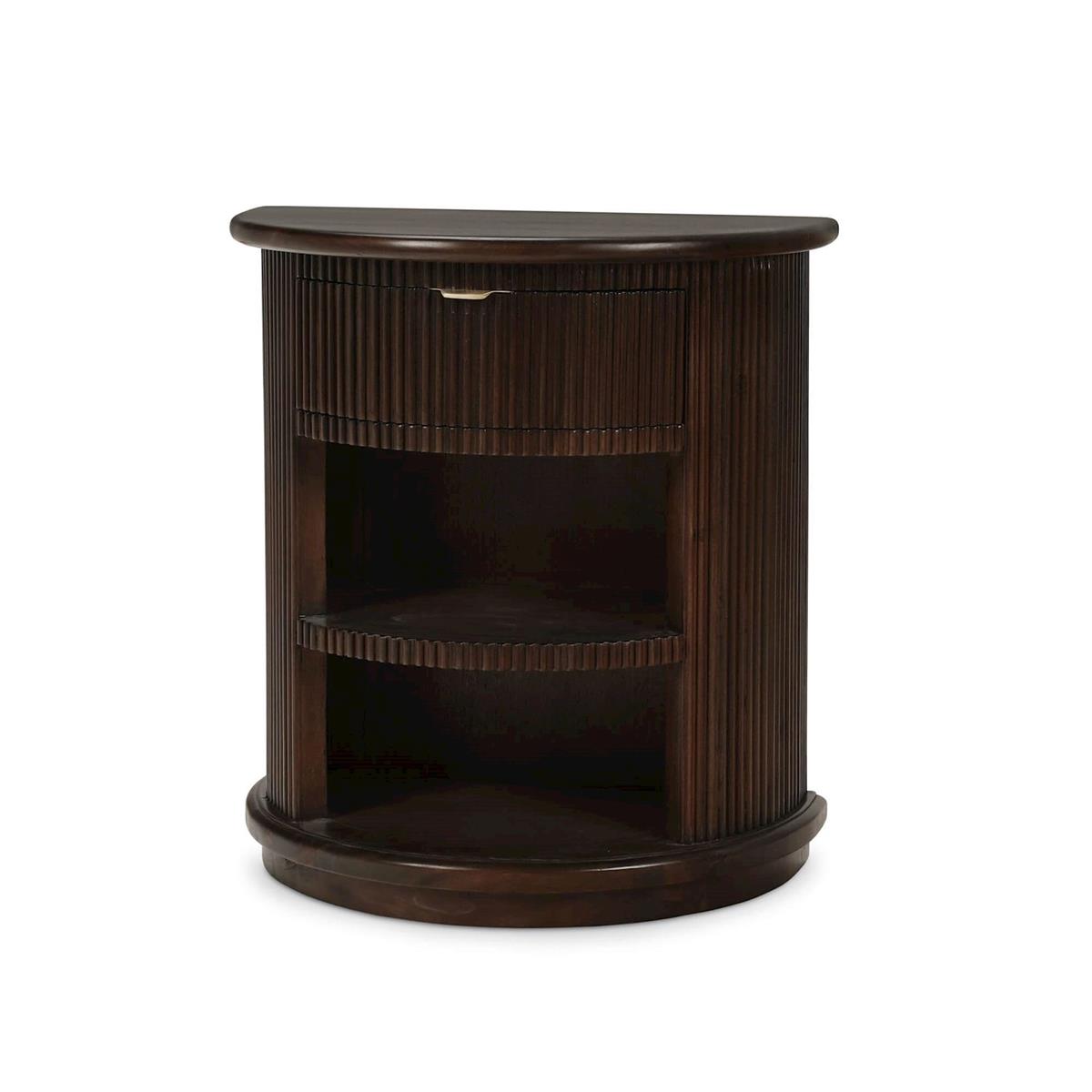 Petra 28" Mahogany End Table - Dark Walnut