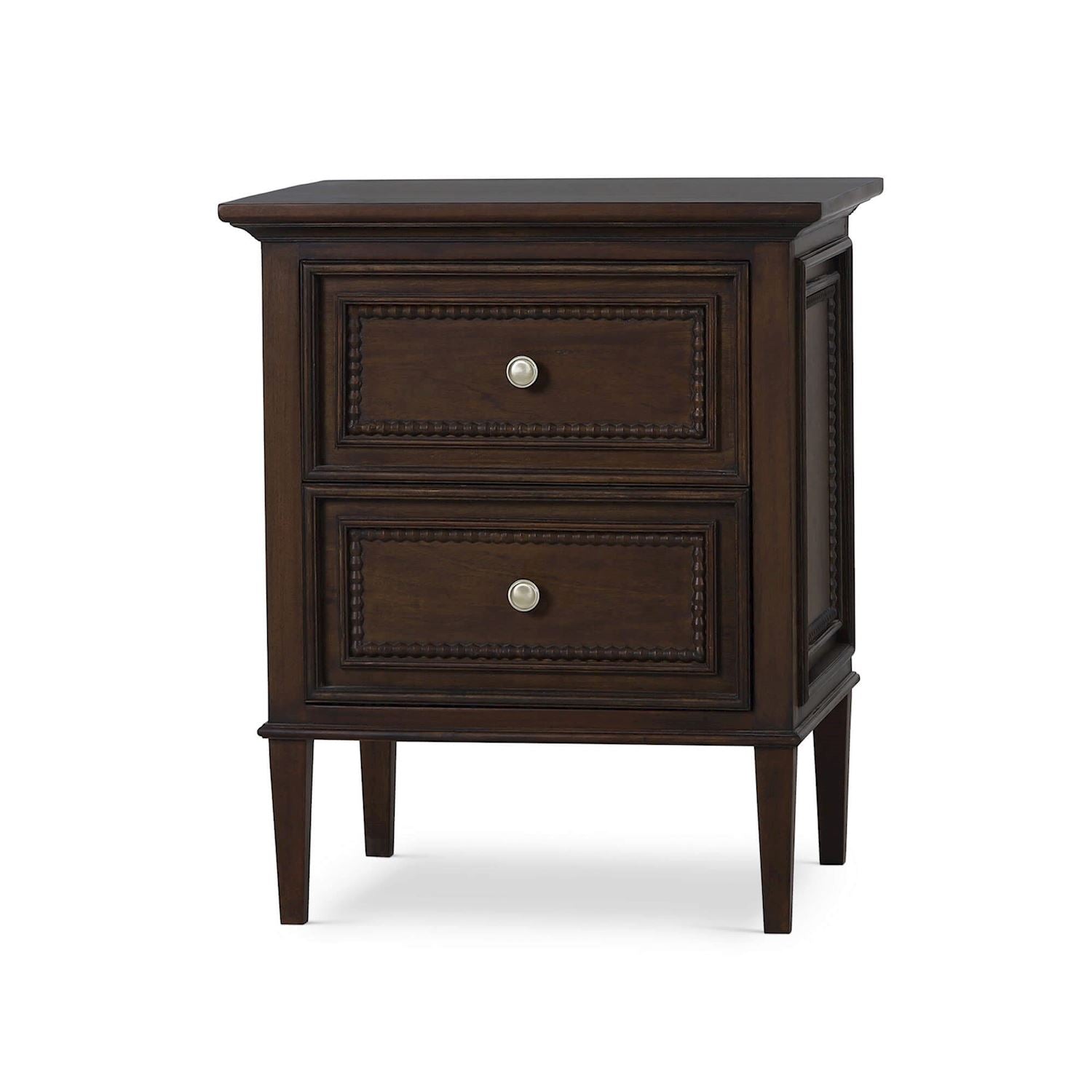 Inez 24" Mahogany 2 Drawer Nightstand - Teak Brown