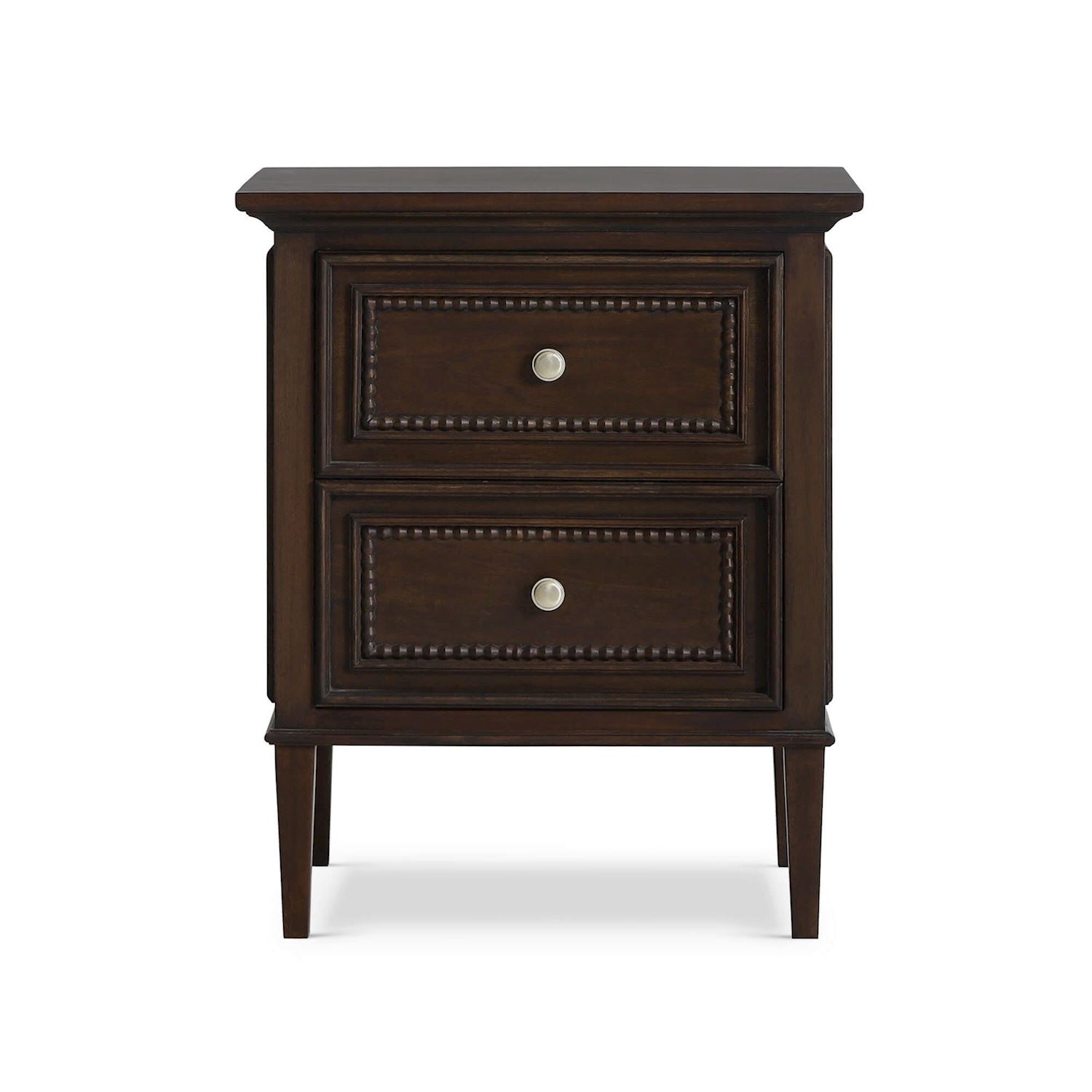 Inez 24" Mahogany 2 Drawer Nightstand - Teak Brown