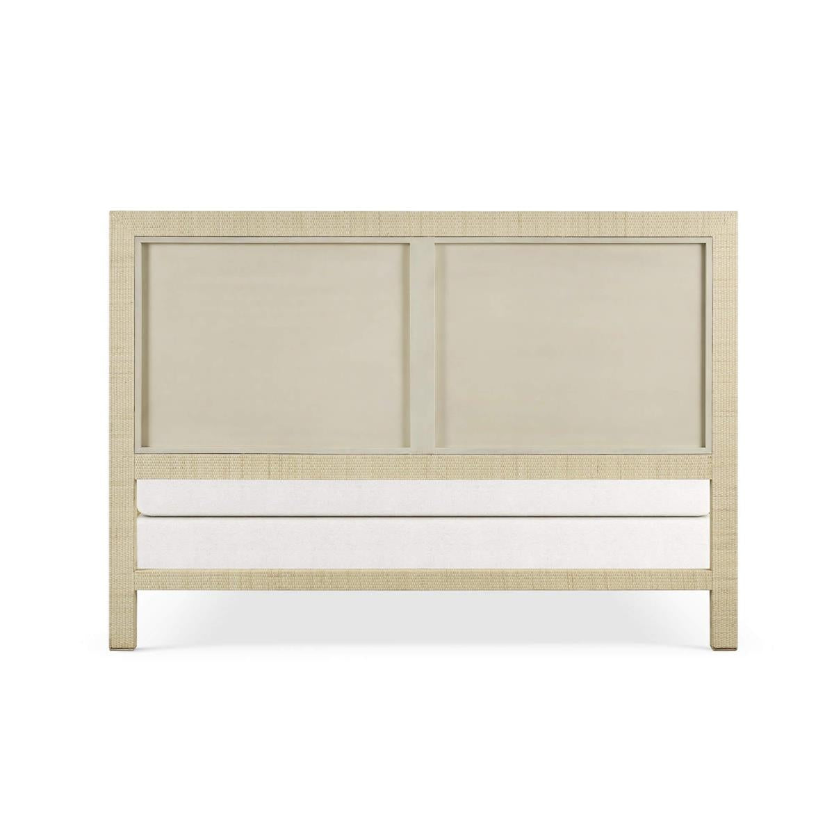 Hadley 64" Mahogany Queen Bed - Rattan