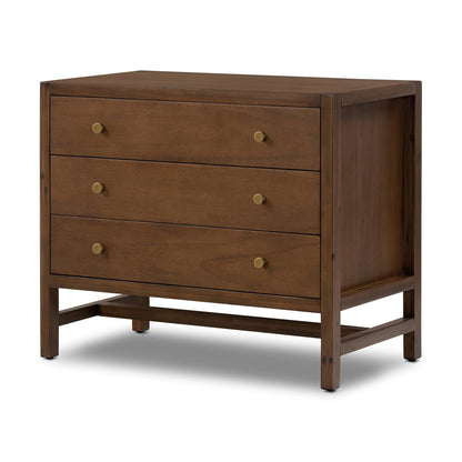 Eliana 32" 3 Drawer Nightstand - Saddle Tan