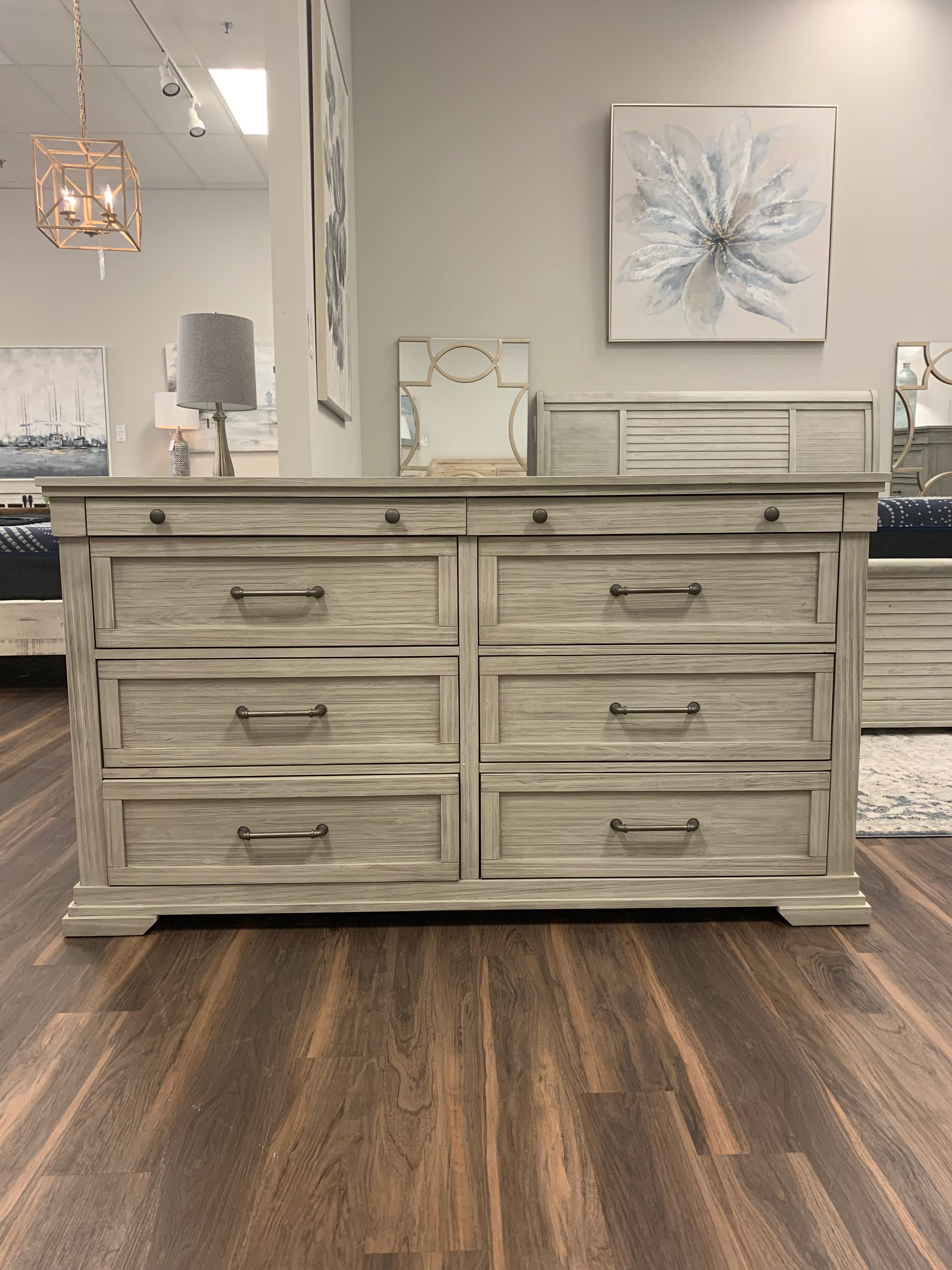 Pendleton 68" 8 Drawer Dresser - Country Gray