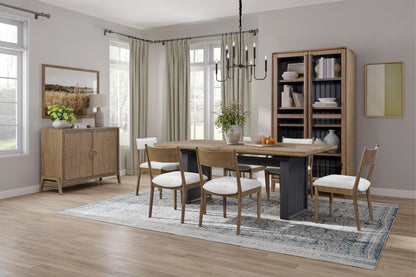 Morris Elm Dining Side Chair - Natural & Latte