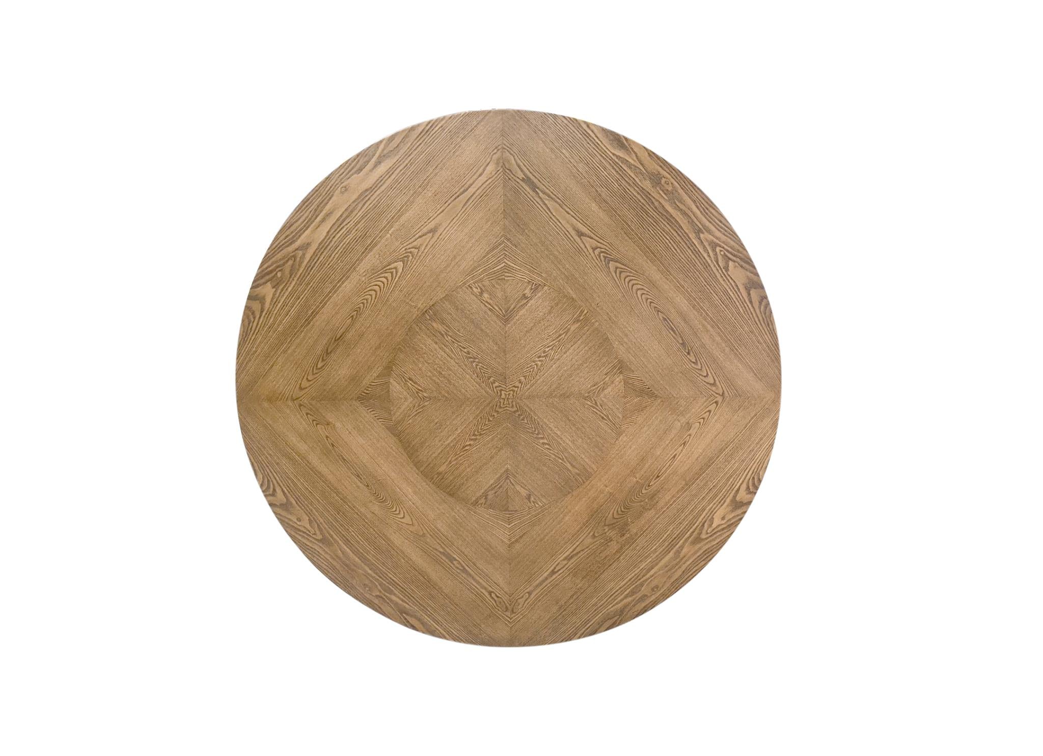 Wendell 54" Round Elm Dining Table - Latte
