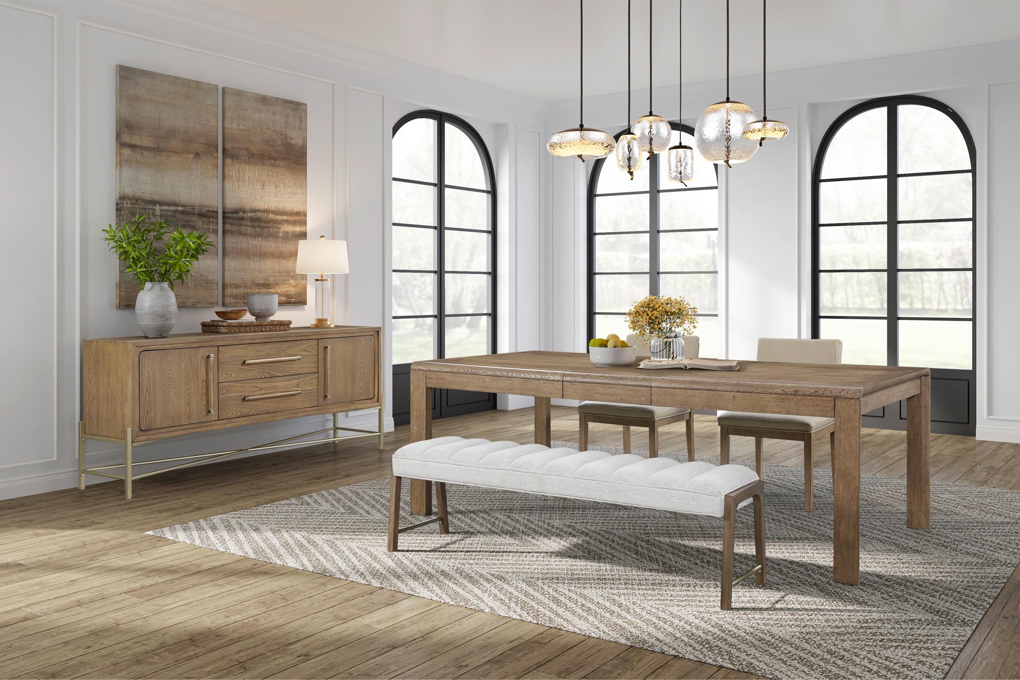 Wendell 72" - 96" Elm Extension Dining Table - Latte