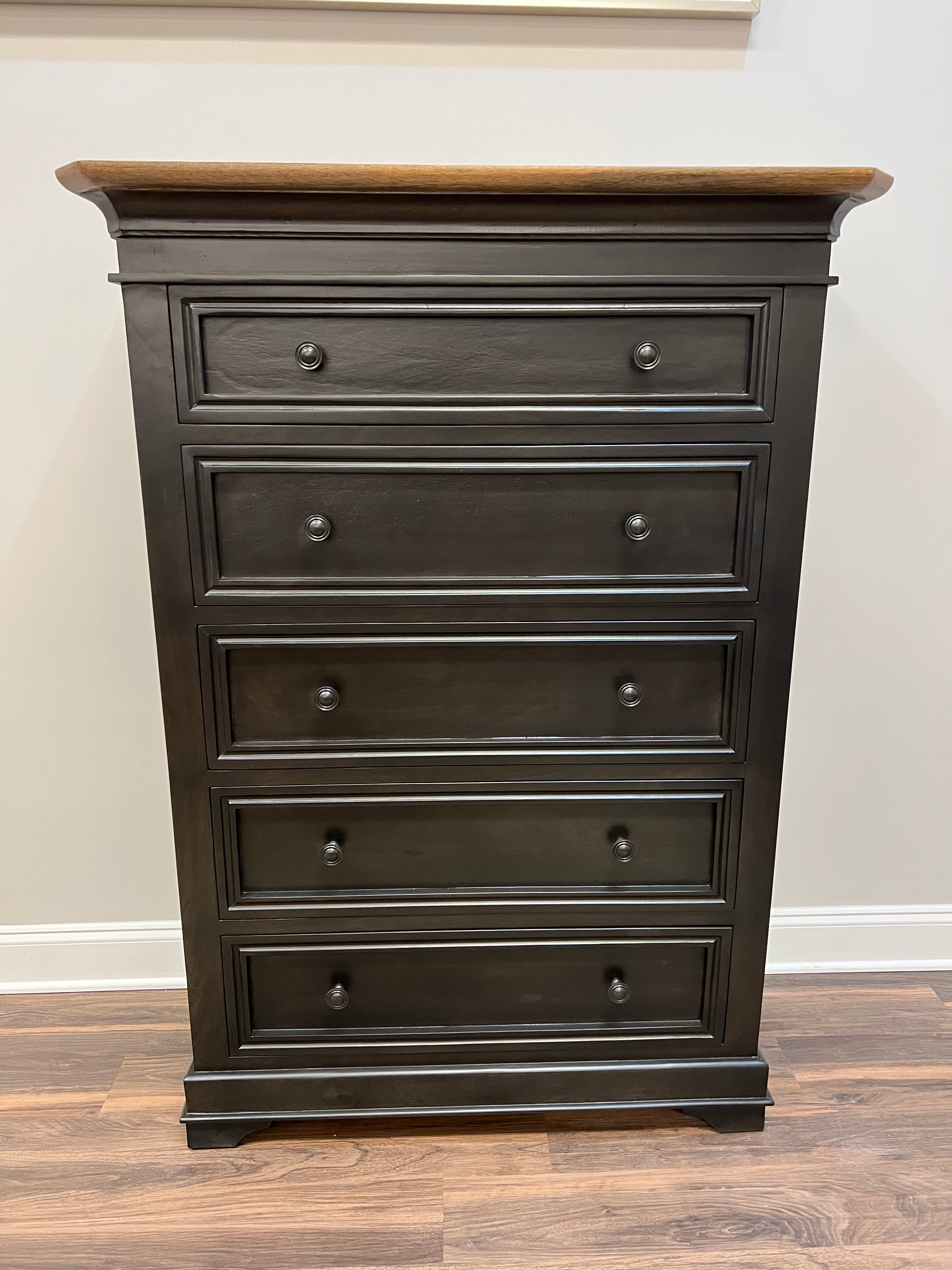 Franklin 42" 5 Drawer Chest - Espresso + Washed Natural