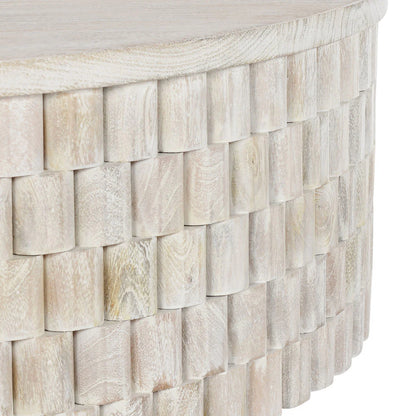 Maderia 40" Round Coffee Table - Coastal White