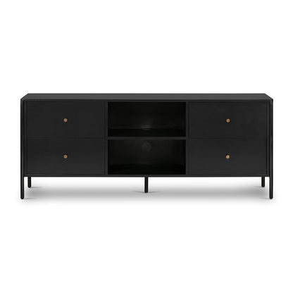 Ellington 70" 4 Drawer Media Cabinet - Black Iron + Bronze