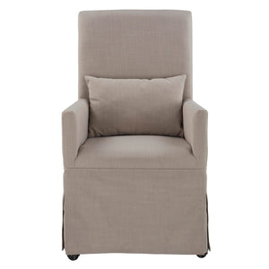 Mandy Slipcovered Arm Chair - Gray