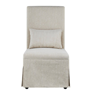 Mandy Slipcovered Side Chair - French Linen