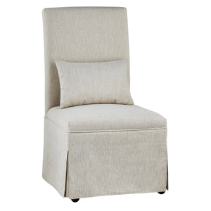 Mandy Slipcovered Side Chair - French Linen