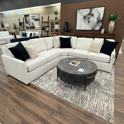 Sabrina 109" x 109" Track Arm Wedge Corner Sectional - Performance Porcelain