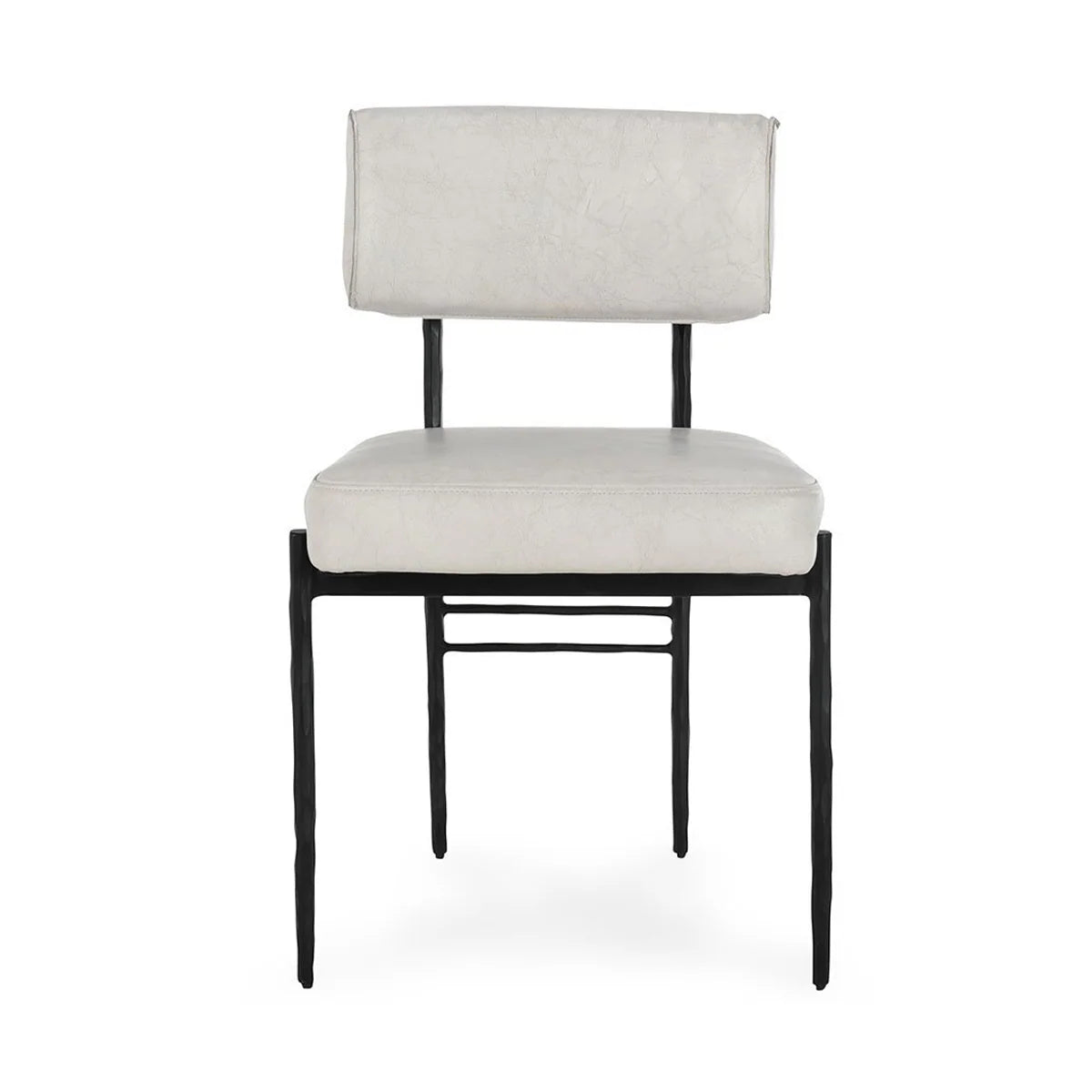 Sonnet 19" Top Grain Leather Dining Chair - Off White