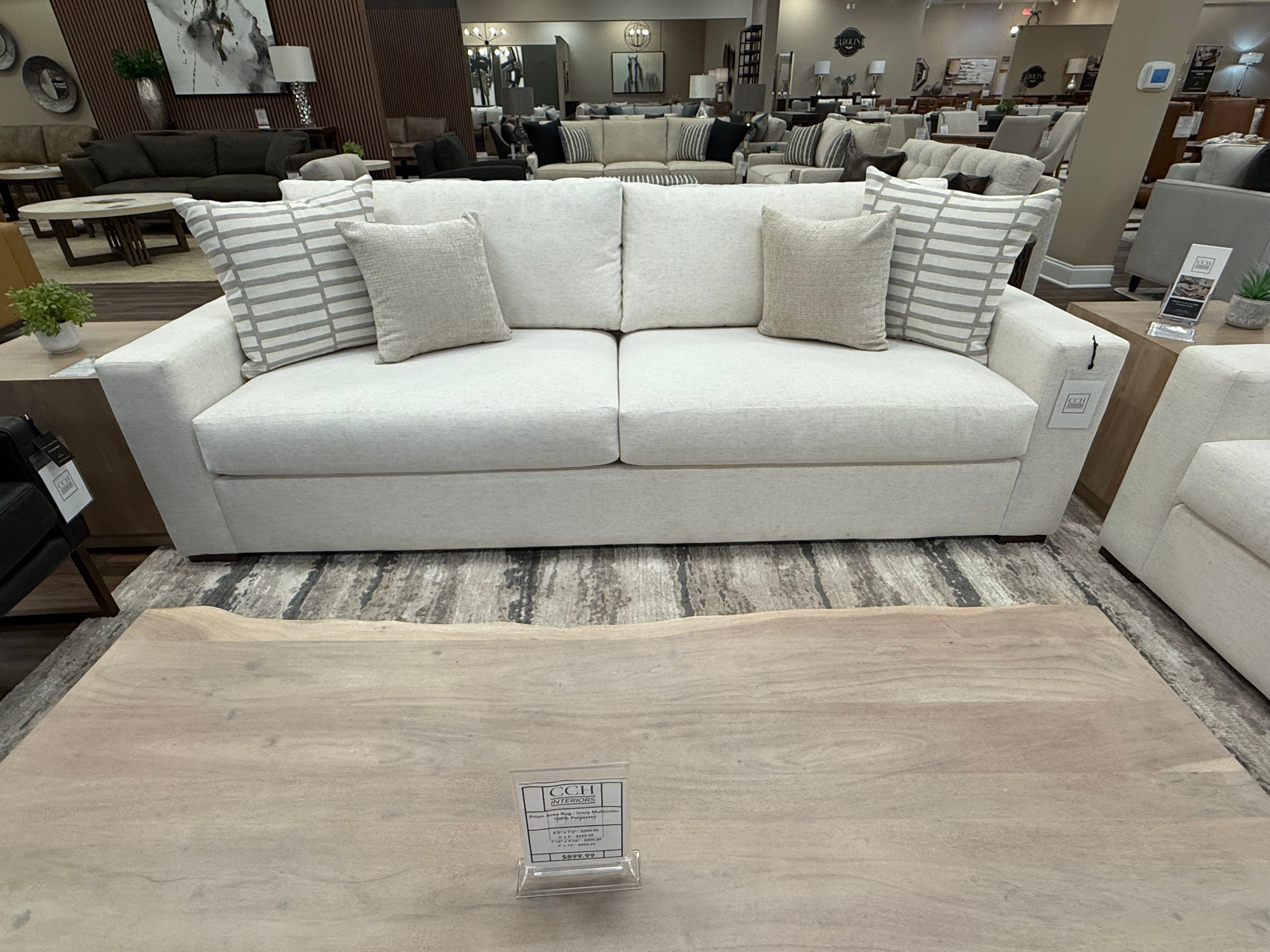 Gretchen Quick Ship 103" 2 Cushion Wide Track Arm Sofa - Crypton Natural Linen