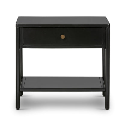 Ellington 22" End Table - Black Iron + Bronze