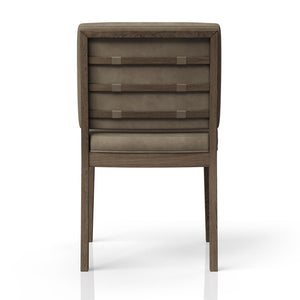 Wendell Top Grain Leather Dining Side Chair - Taupe + Earth