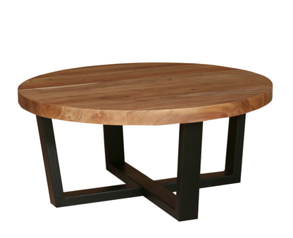 Malcolm Acacia 40" Round Coffee Table - Natural