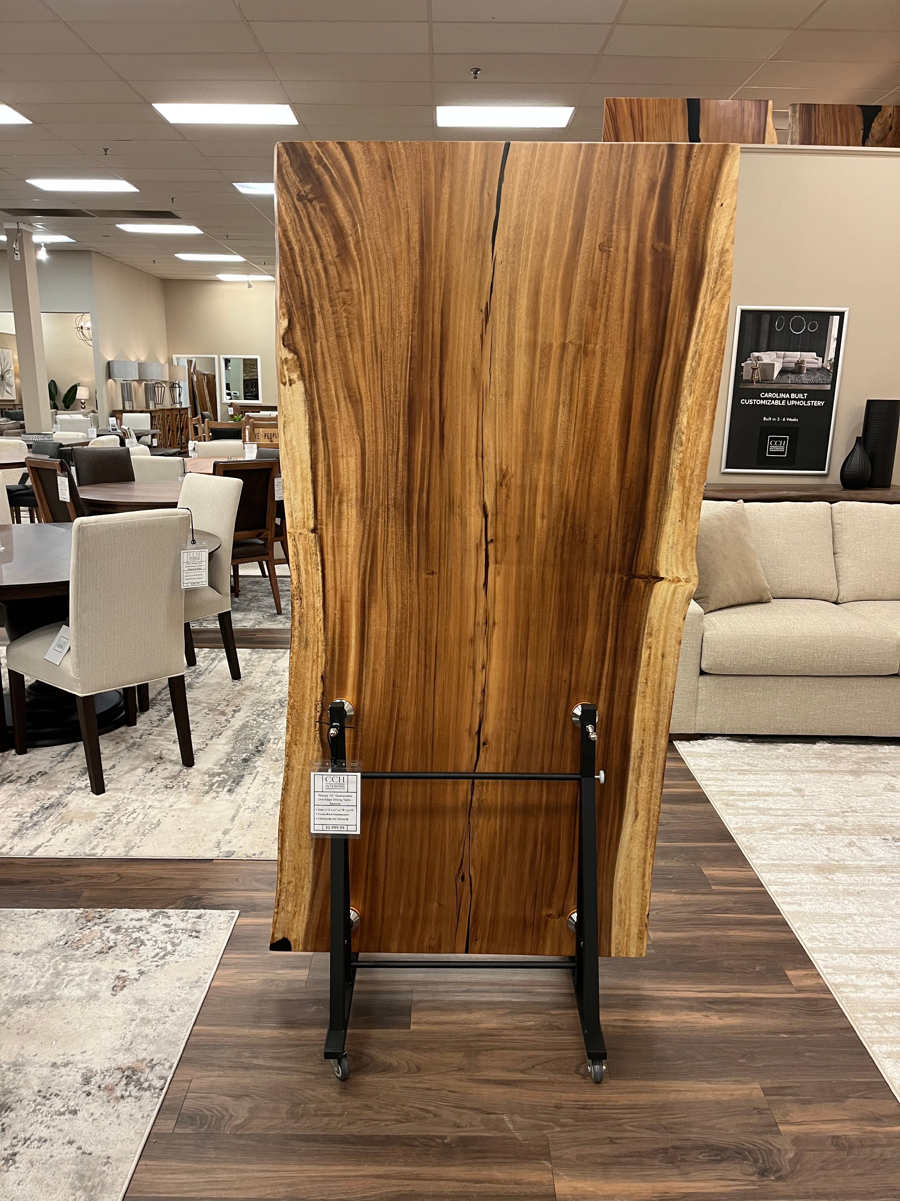 Nicoya 72" Guanacaste Live Edge Dining Table - Natural - SN470