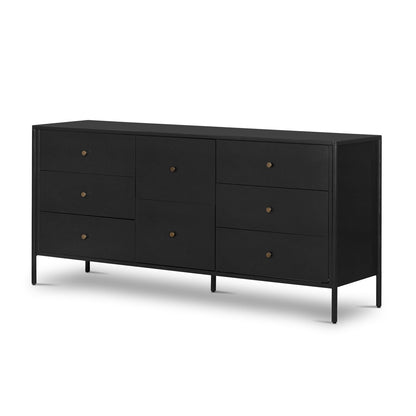 Ellington 70" 8 Drawer Dresser - Black Iron + Bronze