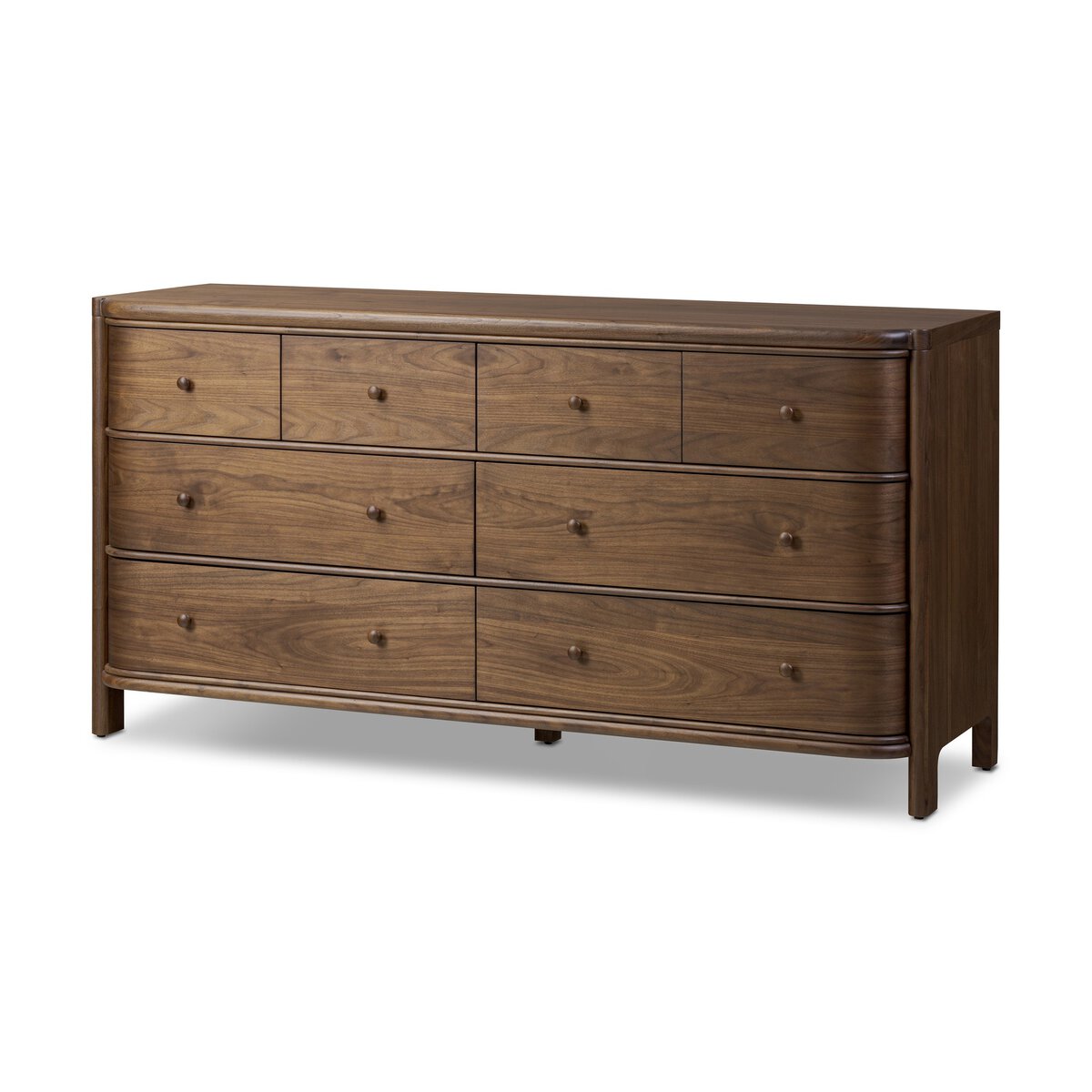 Lennox 65" 8 Drawer Dresser - Dark Brown Walnut