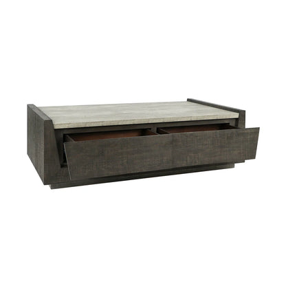 Connor 58" 4 Drawer Coffee Table - Antique Gray