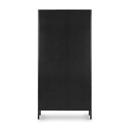 Ellington 38" 2 Door Tall Cabinet - Black Iron + Bronze