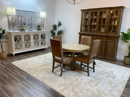 Marcia 42" Acacia Round Dining Table - New White Wash