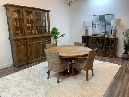 Marcia 60" Acacia Round Dining Table - Natural