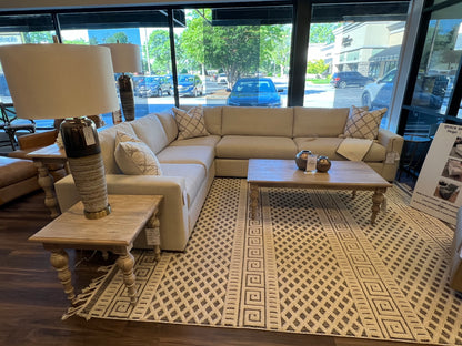 Gretchen Quick Ship 135" x 107” Sectional - Crypton Quicksilver