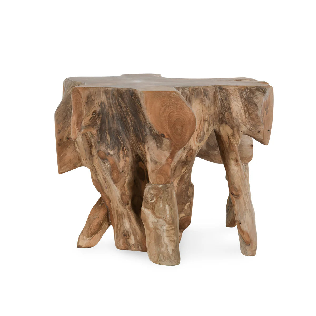 Crete 24" Reclaimed Teak Root End Table - Natural