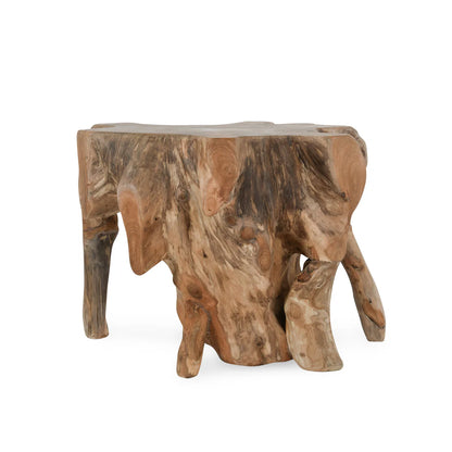 Crete 24" Reclaimed Teak Root End Table - Natural