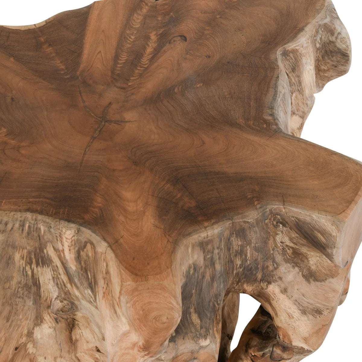 Crete 24" Reclaimed Teak Root End Table - Natural