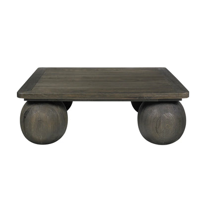 Elodi 48" Solid Wood Square Coffee Table - Dark Brown