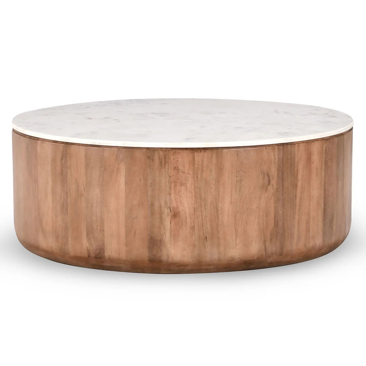 Gideon 46" Solid Wood Round Coffee Table - Hickory Brown