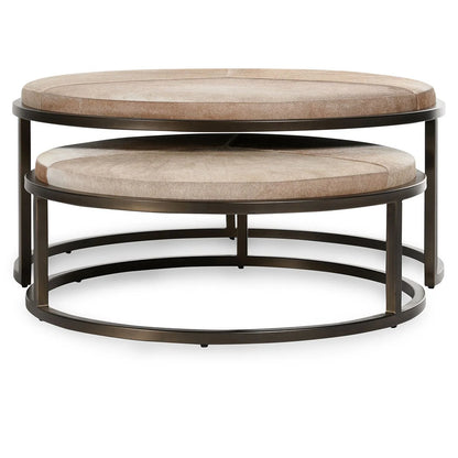 Abilene 40" Nesting Tables - Canyon Sand + Iron