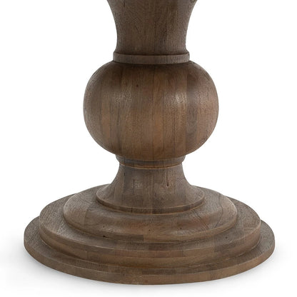 Camille 60" Round Dining Table - Pecan Brown