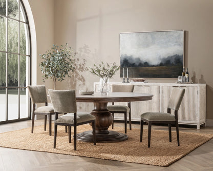 Aidan 72" Round Dining Table - Burnish Brown