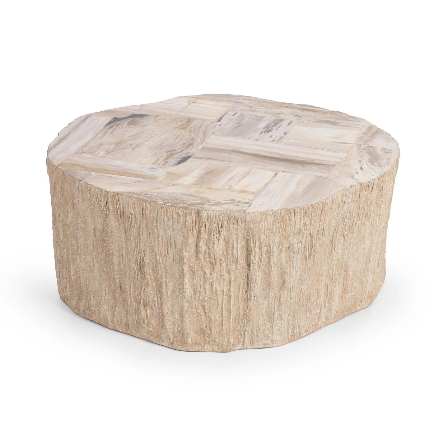 Mossi 38" Petrified Wood Coffee Table - Coastal Birch